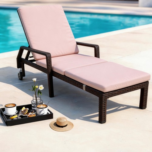 Rattan sun lounger set - rattan,
