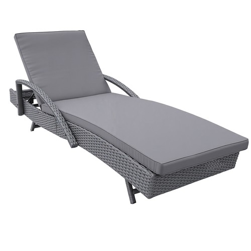 Outdoor rattan sun lounger - outdoor,