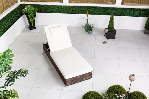 Giardino rattan sun lounger - rattan,