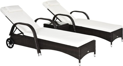 Outsunny rattan sun - sun, loungers