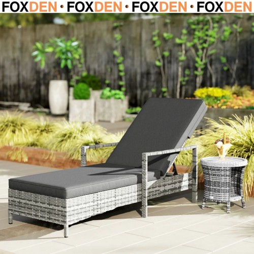 Patio rattan sun lounger dual - rattan, lounger,