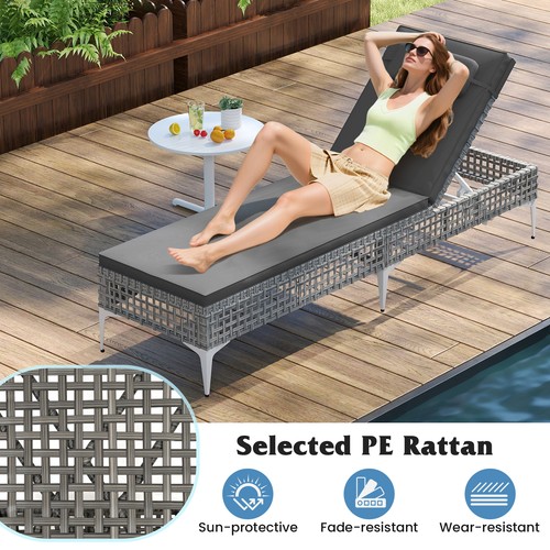 Gear rattan sun lounger - sun,
