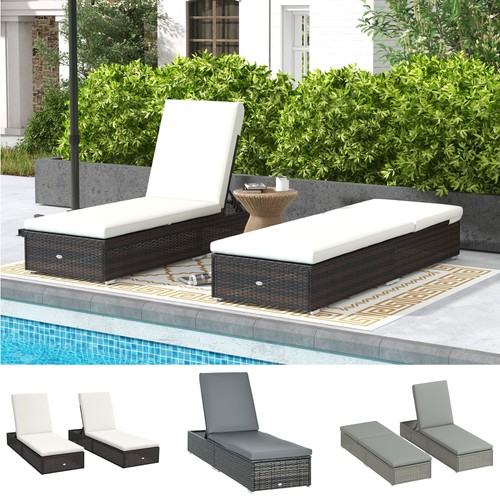 Garden rattan recliner - recliner, lounger