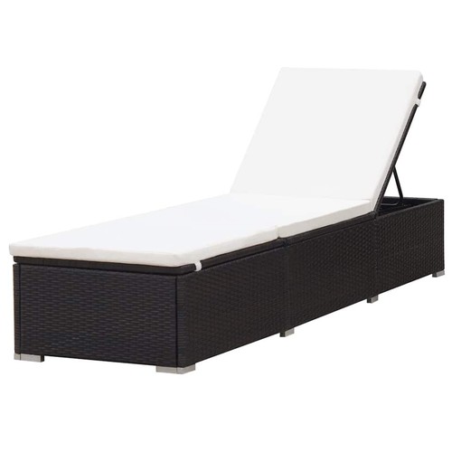 Sun lounger with cushion poly - lounger,