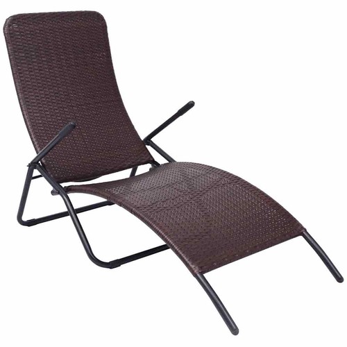 42945 folding sun lounger - folding, poly