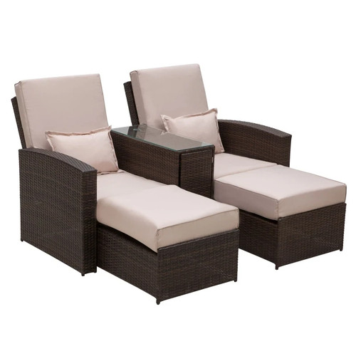 Garden double rattan sun - rattan,