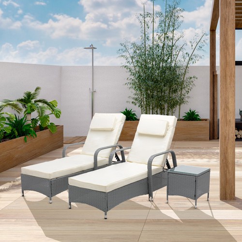 Sun loungers set - loungers, adjustable