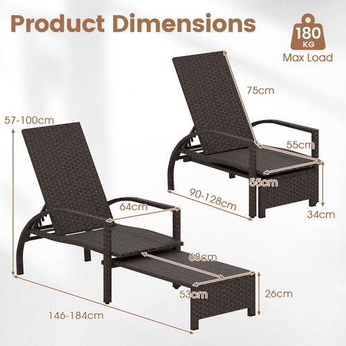 Outdoor wicker chaise lounge - outdoor,