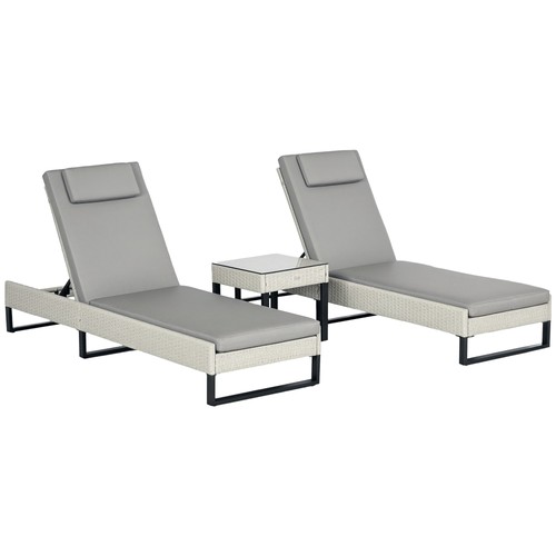 Outsunny rattan sun - rattan, lounger