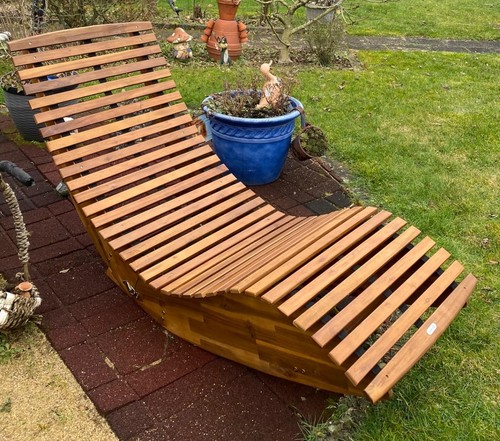 Garden wooden sun lounger wood - garden,