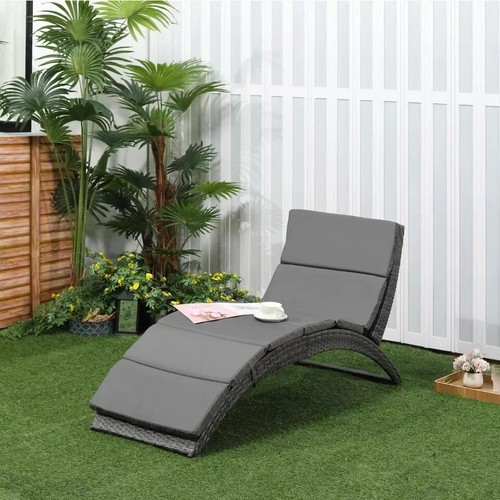 Garden rattan sun lounger - sun,